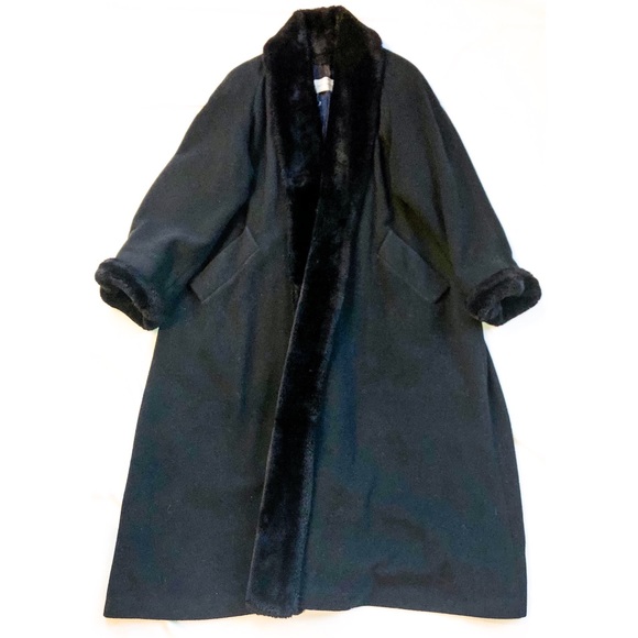Long Black Wool Coat